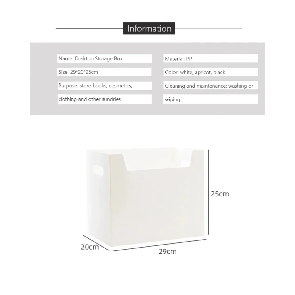 Foldable Office Desk File Storage Box Books Documents School Organizer Box Folder Stationery Case Hard Case Archives Records New