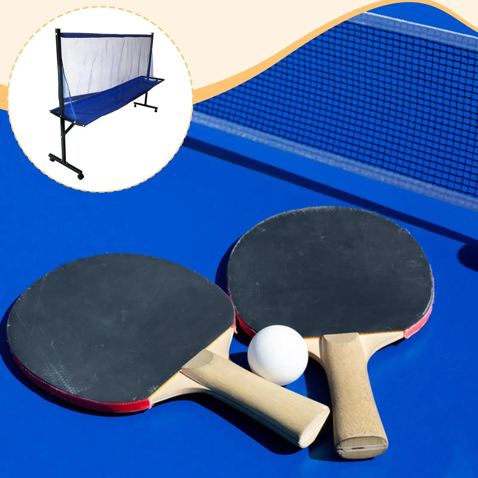 Table Tennis Collection Net Collector Movable for Multi Ball Outdoor Indoor