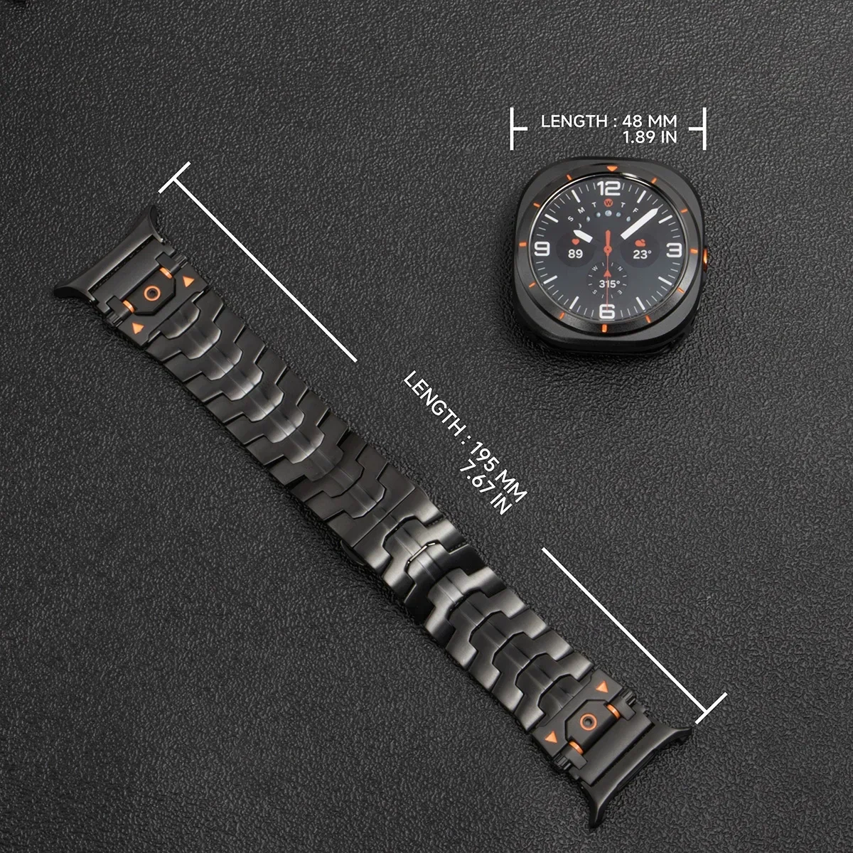 Luxury Stainless Steel Strap and Aluminum Alloy Case for Watch Ultra, Men's Metal Protective Watchband