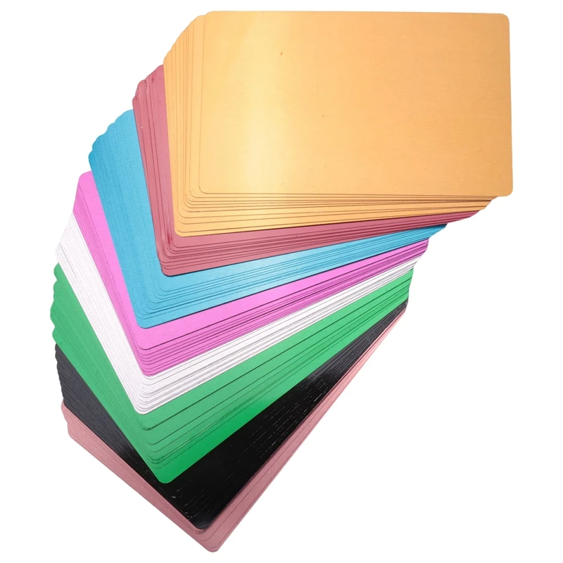 

Multicolor Aluminum Business Card Blank Engraved Metal Label Material CNC Engraver For DIY Card