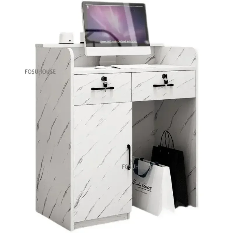 Nordic Clothing Store Beauty Salon Reception Counter Small Shop Cash Register Modern Company Reception Desks Consultation Desk