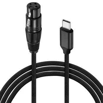 ABAC-XLR a USB C da USB C a XLR per telefono a microfono Cavo da XLR a USB per tablet, laptop e altri dispositivi di tipo C (6FT)
