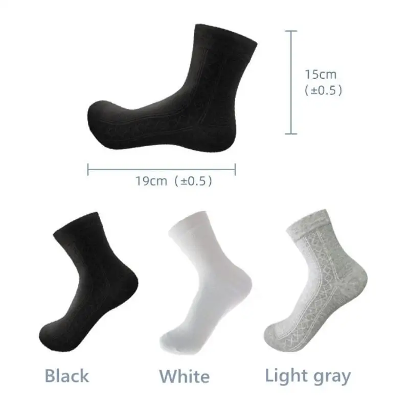Cotton Socks New Styles Men's Socks White Business Man Socks Breathable Summer For Male Anti-Odor Socks 5 Pairs Plus Size 38-46