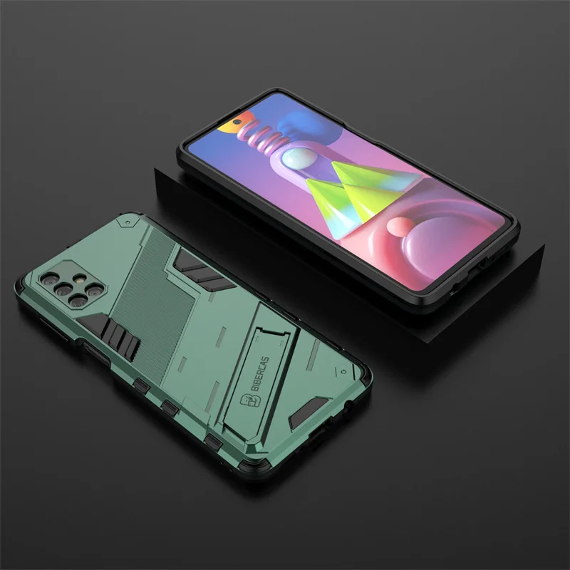 Shock-Resistant Magnetic Armor Phone Cover with Stand Holder