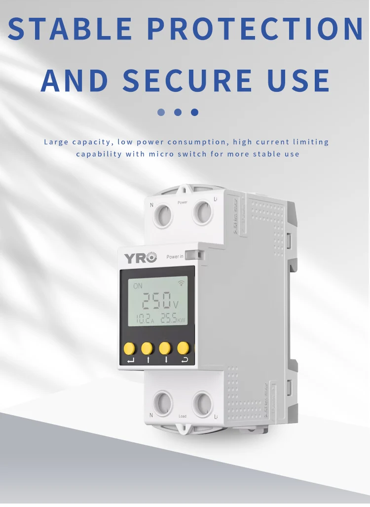 WFI switch 63A smartlife Circuit breaker Energy Meter Metering Timer with volta