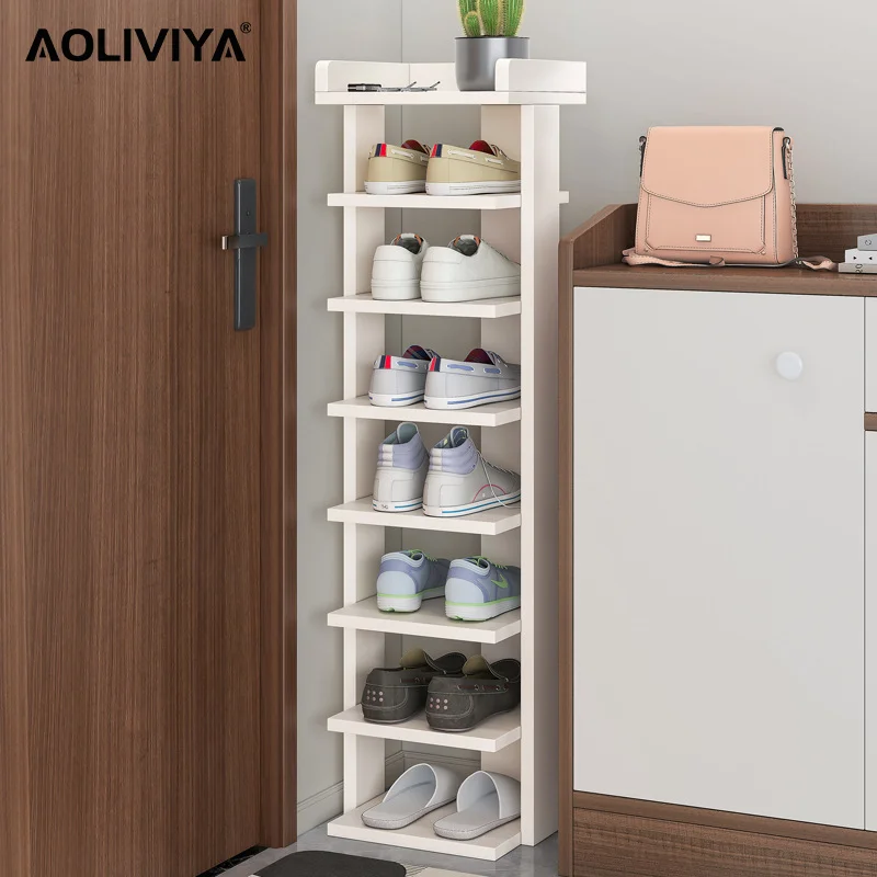 

Простая Стойка для обуви AOLIVIYA, дверь, вход, крыльцо, деревянный многоуровневый бытовой Компактный экономичный шкаф для хранения обуви