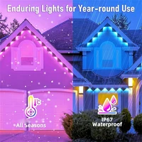 60M Smart RGB Eave Lights App & Remote IP67 Permanent Outdoor LED String Lights Home New Year Christmas Birthday DIY Lighting - Image 4