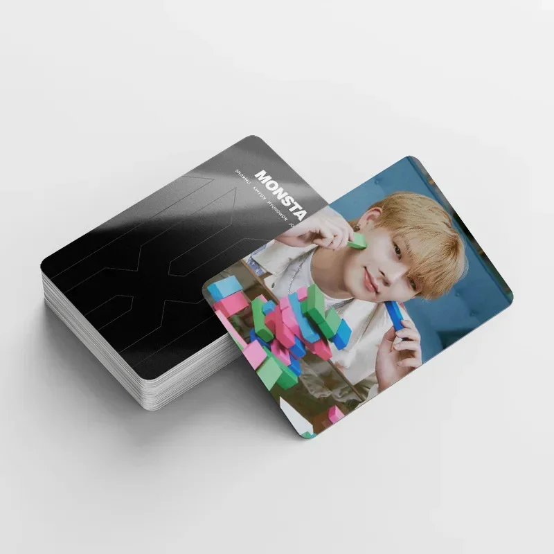 92pcs/set Kpop MONSTA X Lomo Card and Stickers Double Side HD Print MONSTAX Photocard for Fans Collcetion