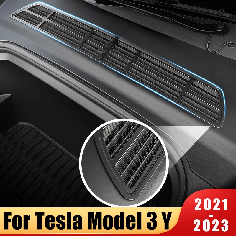 2024 Model 3 Highland Front Standby Storage Box Cover Air Conditioner Air  Inlet Protective Mesh Grill Panel for Tesla