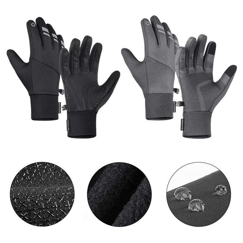 Outdoor Autumn Winter Warm Gloves Touch Screen Windproof Motorcycle Gloves Cycling Fishing Running Ski Waterproof Gloves