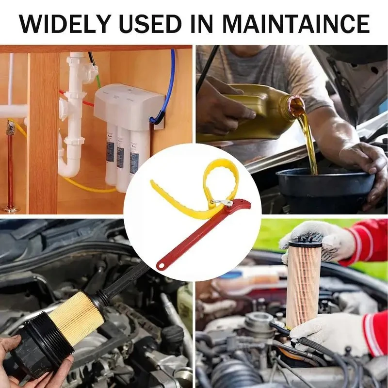 Einstellbare Schlüssel Öl Filter Puller Mehrzweck Gürtel Schraubenschlüssel Kette Glas Deckel Patrone Opener Öl Filter Auto Reparatur Hand Werkzeuge – Detail 5