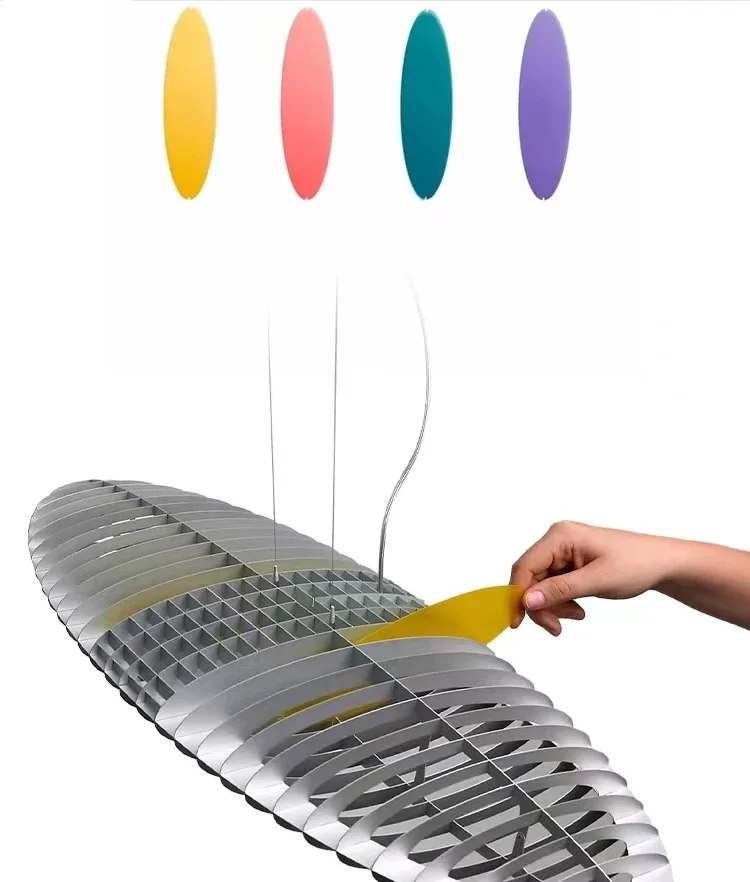 Description Picture 5 of itemDesigner Pendant Lamp Creative Restaurant Chandelier Hotel Living Room Dining Table Decor LED Spaceship Hanging Light