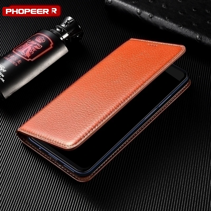 Premium Genuine Leather Flip Wallet Phone Cover