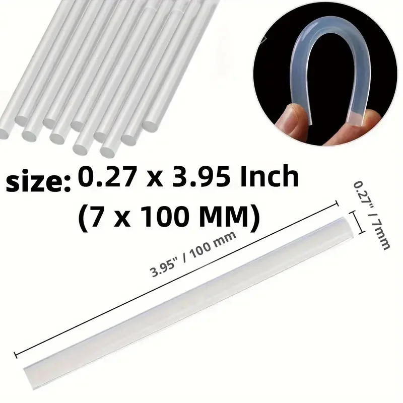 Hot Melt Adhesive 60PCS 7MM High Viscosity Transparent Super Stick High Temperature Resistant Strip