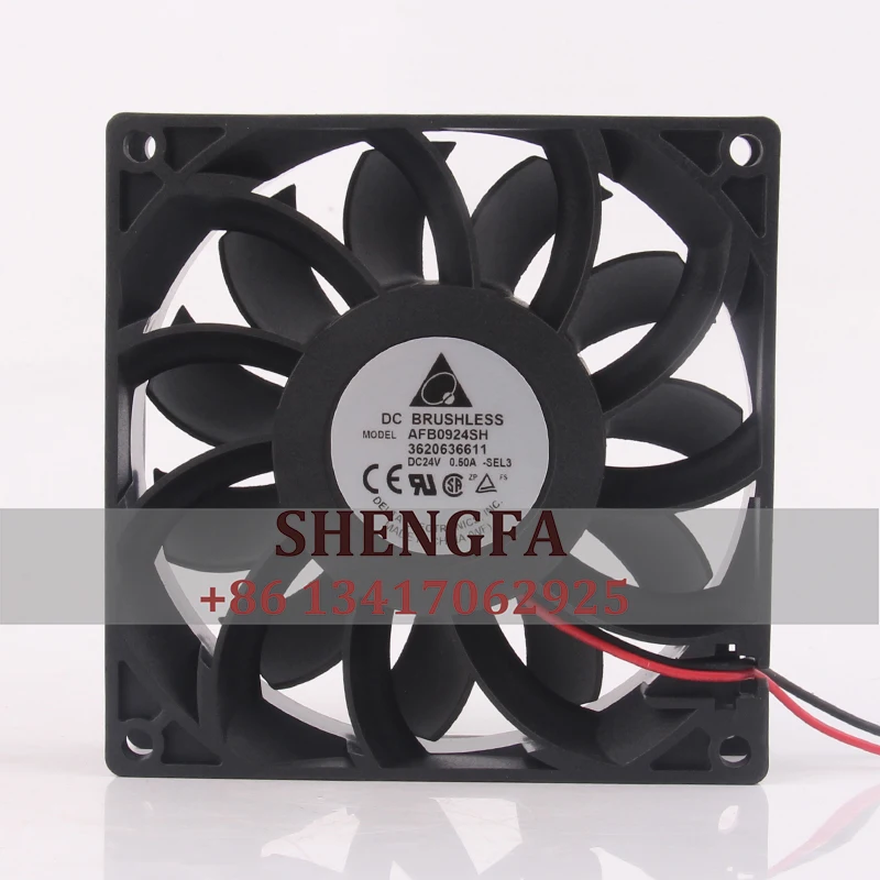 

Delta AFB0924SH Case Cooling Fan DC24V 0.5A 90x90x25 9cm 9025 Conversion Large Air Volume Double Ball Bearing