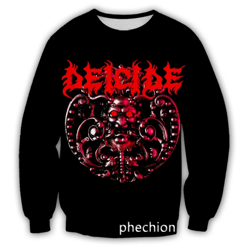 

phechion New Men/Women DEICIDE Band 3D Print Casual Sweatshirt Men Fashion Streetwear Loose Sporting Sweatshirt D141