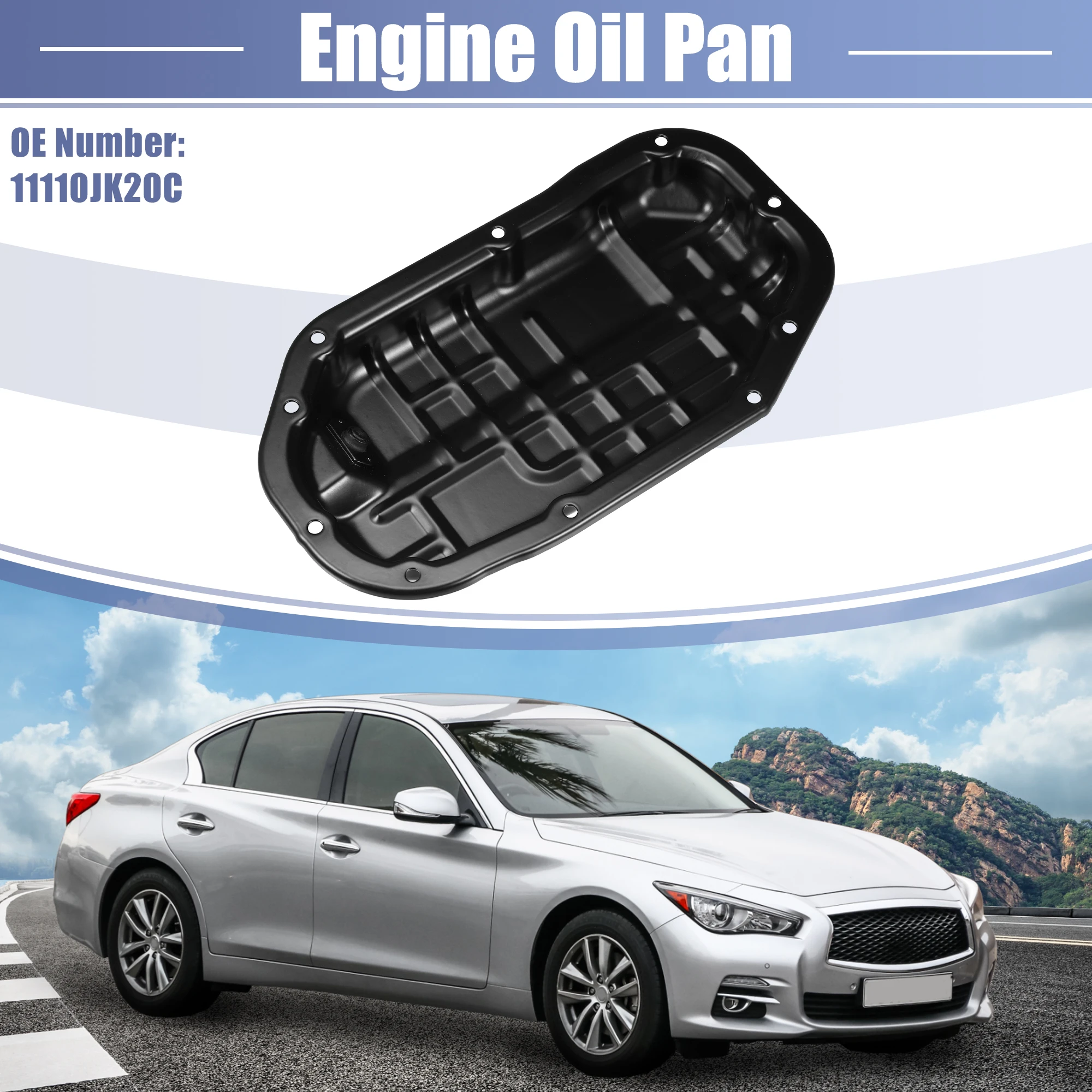 X Autohaux Car Engine Oil Pan No.11110JK20C for Nissan 370Z 2009- for Infiniti EX35 2008-2012 Infiniti Q50 2014-