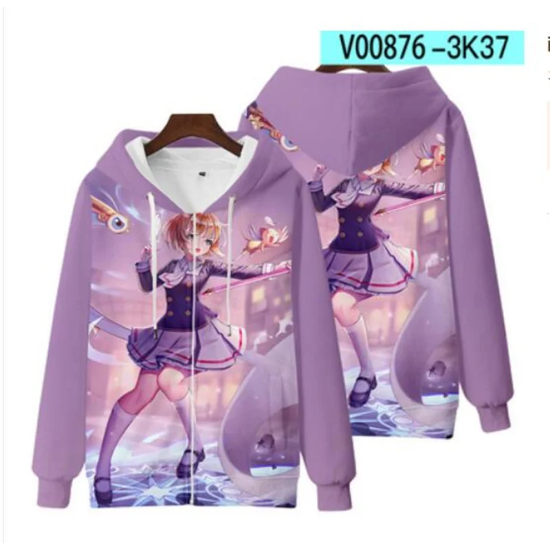 Sudadera Anime Cartas Sakura Gatos Creativa Mod.1211