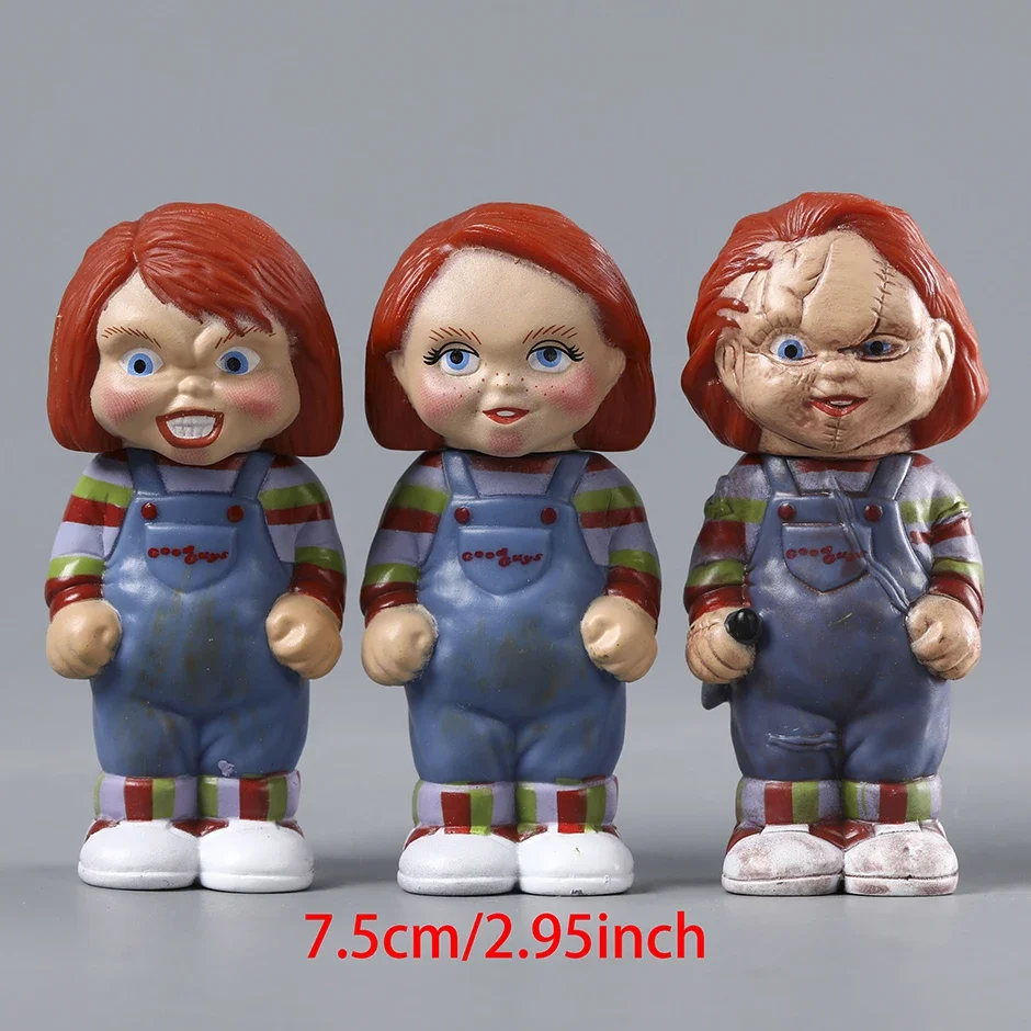 チャッキー フィギュアセット グッドガイ 3 ピース/セットグッドガイチャイルドプレイミニチャッキー置物