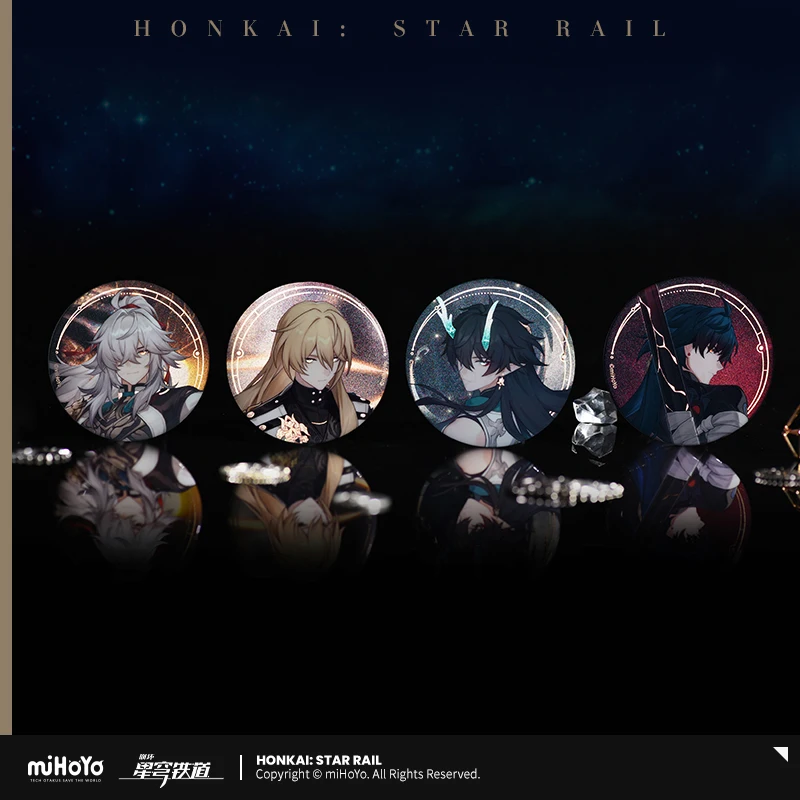 

Honkai: Star Rail Stars Invitation Series Desktop Decoration Figures Merch Tinplate Reflective Special Effects Badge