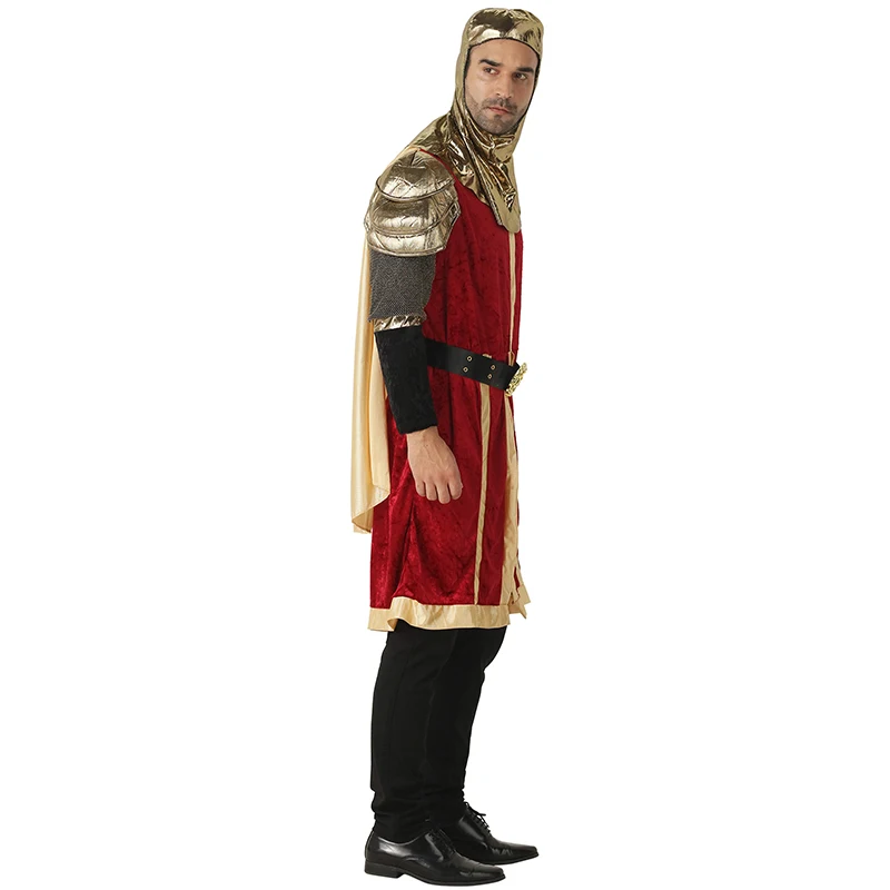 Men's Renaissance King Cosplay Costume Adult Halloween Medieval Knight Outfits Carnival Easter Purim Fancy Dress