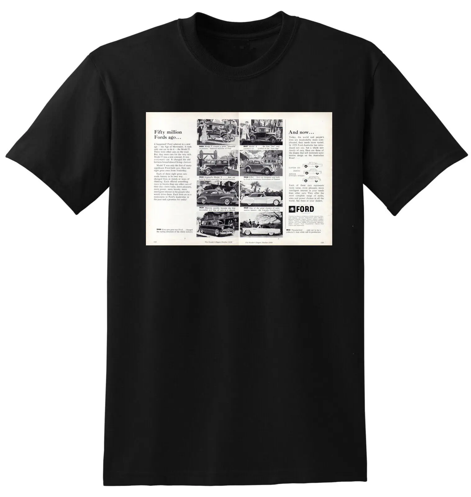 1960 Chrysler Simca Aronde Sedan Aussie Ad Tshirt Varie Taglie Maniche Lunghe O Corte