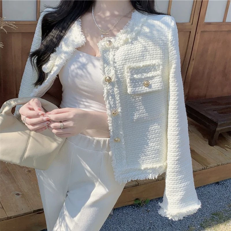 New Fahsion Women Jackets Autumn Winter Coats 2023 Elegant Long Sleeve Outwear Tops Korean Style Office Ladies Jacket Clothes