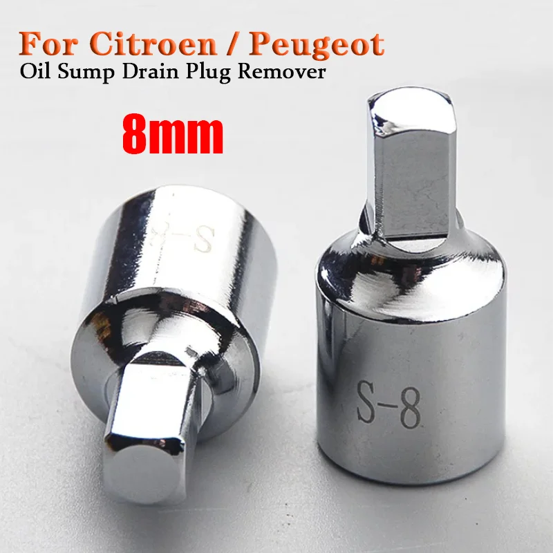 Square Oil Sump Drain Plug Key Tool Remover for Peugeot Renault Citroen
