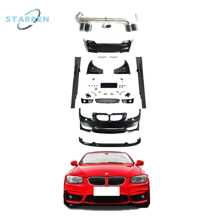 

High quality PP+carbon fiber tail throat 2005-2012 Car bumpers E90 E92 E93 Refitted M3 M4 Body kit For BMW 3 Series