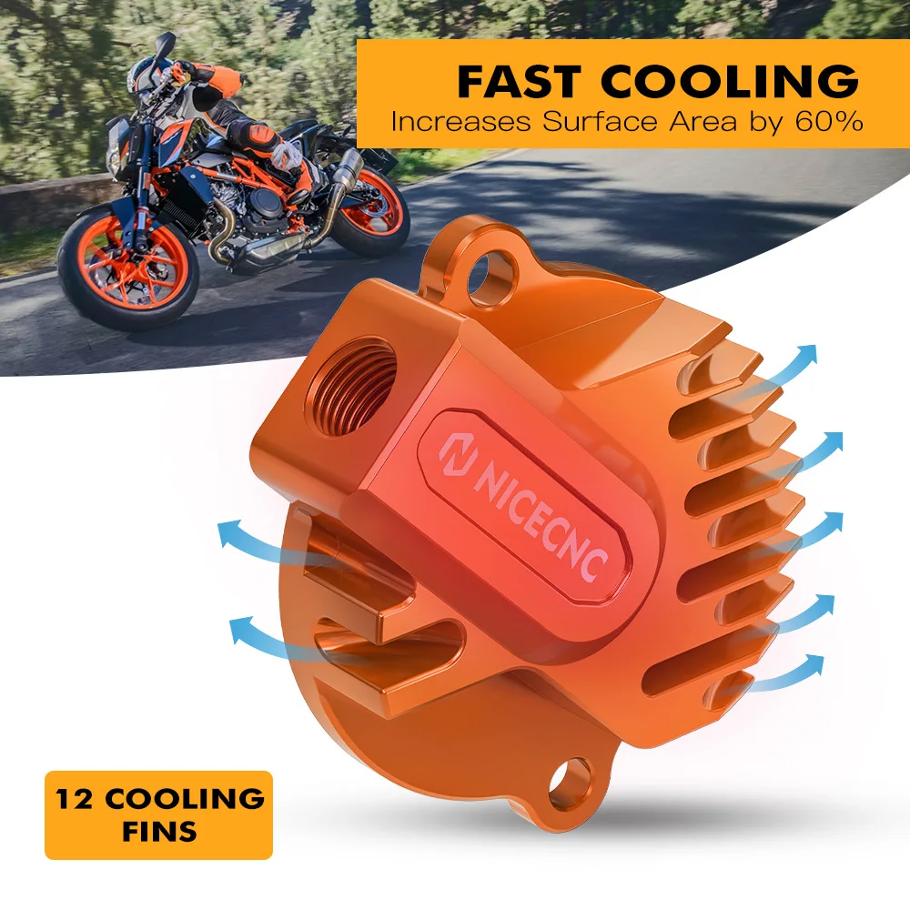 Für KTM 690 Enduro R SMC R690 Duke R 2012–2023 Motorölfilterdeckelabdeckung Husqvarna 701 Supermoto Enduro GasGas ES700 SM700 – Detail 9