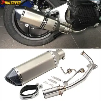 For Honda PCX 125 PCX 150 2014-2016 Motorcycle Exhaust Muffler Full System with Manifold Collector Front Pipe Exhaust DB Killer