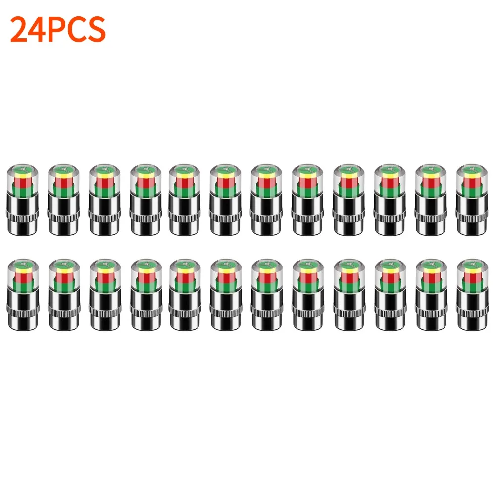 4-Piece Tire Pressure Monitoring Valve Cap Set - Essential Car Accessory
