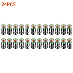 4 - Piece Tire Pressure Monitoring Valve Cap Set - Essential Car Accessory (24pcs)