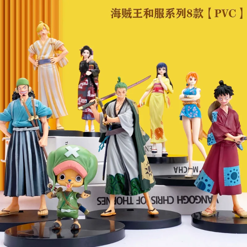 

One Piece GK and No Kuni Roronoa Zoro, Luffy Nami Robin Yamaji Kimono Series Large Set Figure Model Table Office Birthday Gift