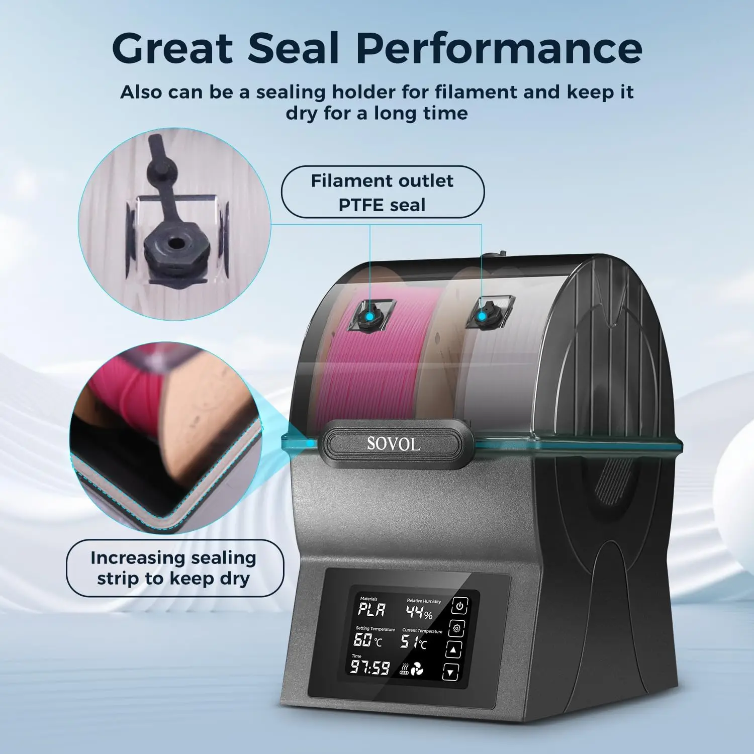 Sovol フィラメント乾燥機 SH02 ドライボックス フィラメント密閉保管