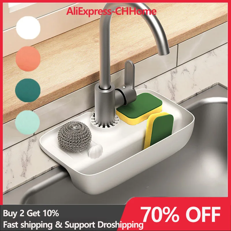 Silicone Mat for Kitchen Faucet Sink Splash Drain Pad Faucet Splash Catcher Countertop Protector for Bathroom Soap Drainer Tray