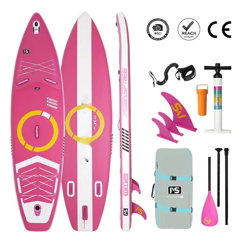 

SUNMILE 3.3m competitive Inflatable Stand-up Paddle Board Surfboard Water Sport Kayak Surf Set with Tail Fin Foot AirPump Bag
