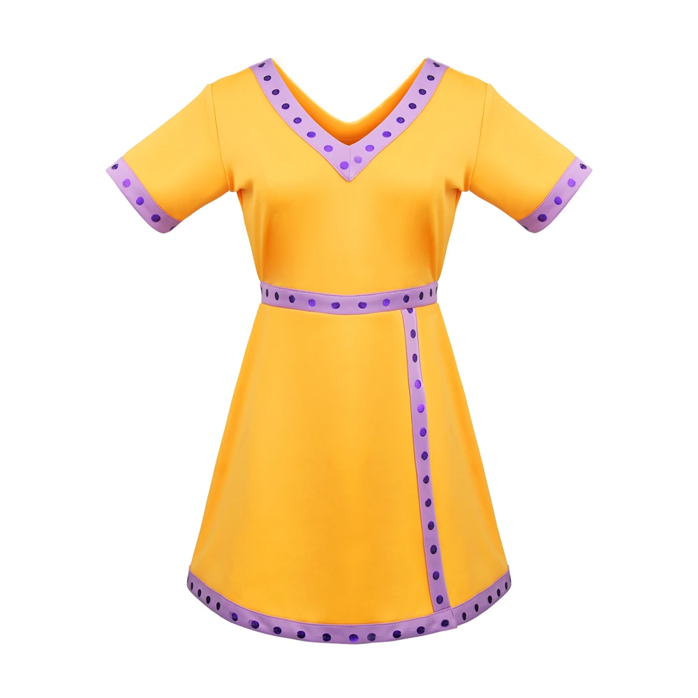 

Showtime Cheerleader Costume Retro One-piece Yellow Color Cheerleading Uniform Winning Time Female Dress Outfits