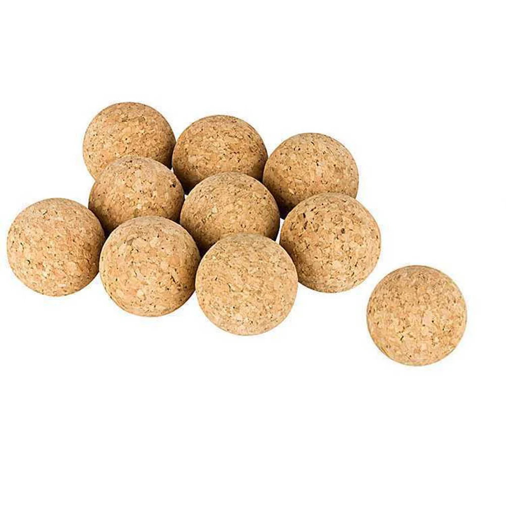 10pcs 3.5cm Cork Solid Wood Frosted Foosball Table Soccer Ball Football Baby Foot Fussball Desktop Soccer