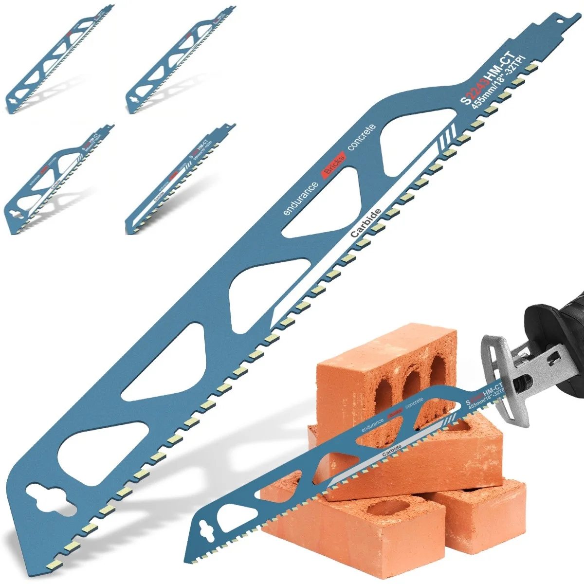 Reciprocating Saw Blades Reciprocating Saw Blade 15/20/32/36TPI Universal Cutting Recip Sabre Saw Blades Alloy Steel Brick Concrete Masonry Cutting