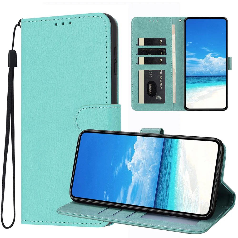Leather Business Wallet Case with Card Slots and Flip Cover