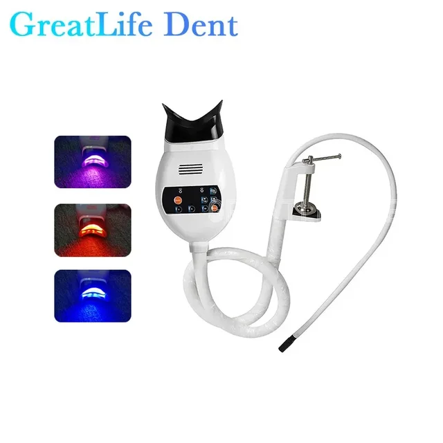 GreatLife Tooth Whitening Instrument Professional Dental Whitening Lamp For Teeth With 3 Color For Table Chair Dental Led Light