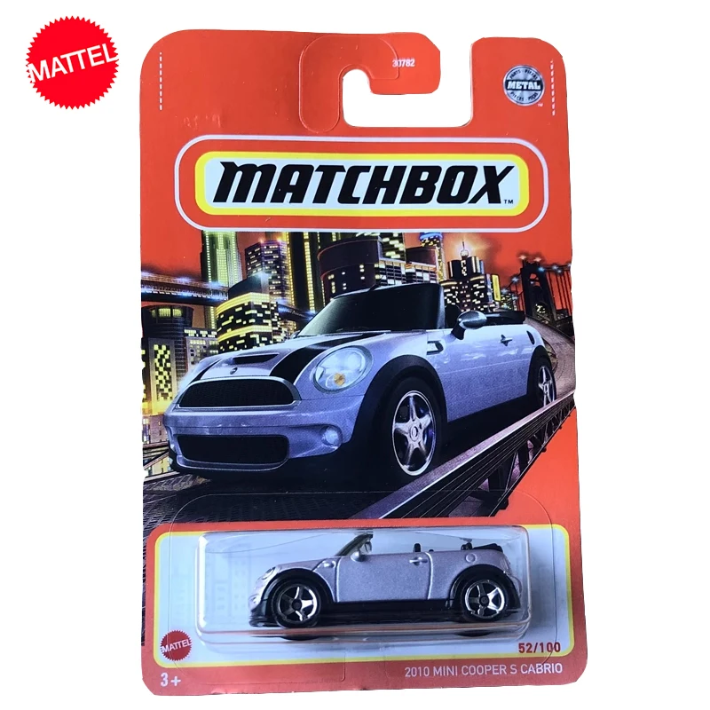 Original Mattel Matchbox 30782 Car 1/64 Metal Diecast 52/100 Mini Cooper S Cabrio Vehicle Model Toys for Boys Collection Gift