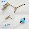 ULA Gold Kitchen Sink Liquid Soap Dispenser Liquid Soap Bottle Sink Mount Stainless Steel Head Hand Press Dispenser Bottle 6