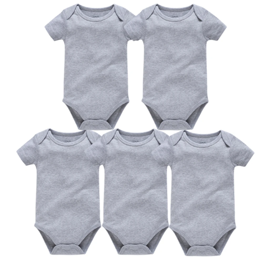 Kavkas Baby Boy Clothes 3 5 Pcs/Set 100% Cotton Summer Girls Bodysuit Short Sleeve Newborn 0-3M Clothing 4