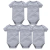 Kavkas Baby Boy Clothes 3 5 Pcs/Set 100% Cotton Summer Girls Bodysuit Short Sleeve Newborn 0-3M Clothing 4