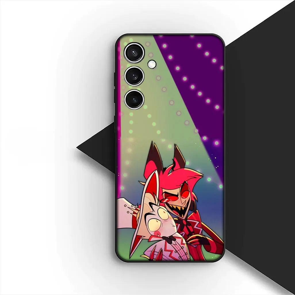Stylish Dust-Proof Phone Case featuring Hazbins Charlie, Angel, and Alastor Design