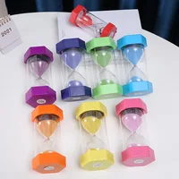 45-60 Minutes Hexagon Plastic Hourglass Fall-proof Sand Clock Children's Toy Study Timer Birthday Gift Home Decoration Sandglass 2