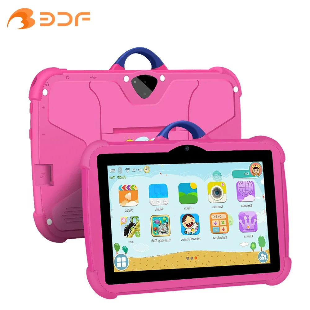 New 7 Inch 5G WiFi Kids Tablet For Study Education Quad Core 4GB RAM 64GB ROM WiFi Tablets With Portable Case For Children Gifts New 7 Inch 5G WiFi Kids Tablet For Study Education Quad Core 4GB RAM 64GB ROM WiFi Tablets With Portable Case For Children Gifts