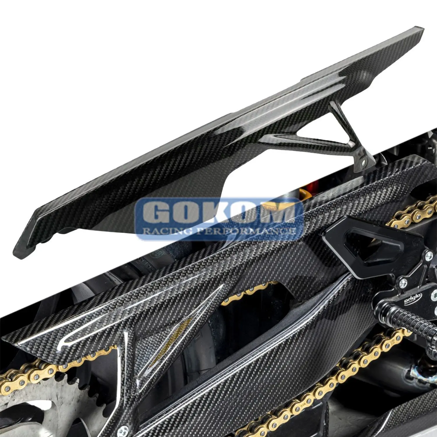 GokomRacingMotorcyclePartsCarbonFiberChainGuardForBMWS1000RR